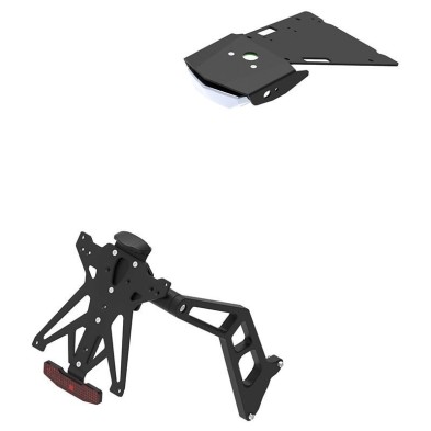 Adjustable license plate holder kit BLACK - KTARBM109A3