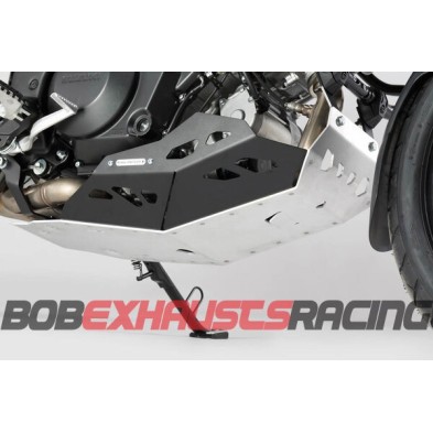 Engine guard. Black/Silver. For V-Strom 1000 with crashbar. 14-21