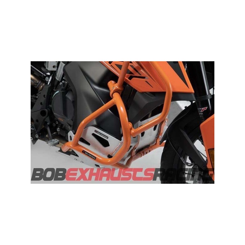 Protecciones laterales de motor. Naranja. KTM 790 Adv / R (19-), 890 Adv / R (20-