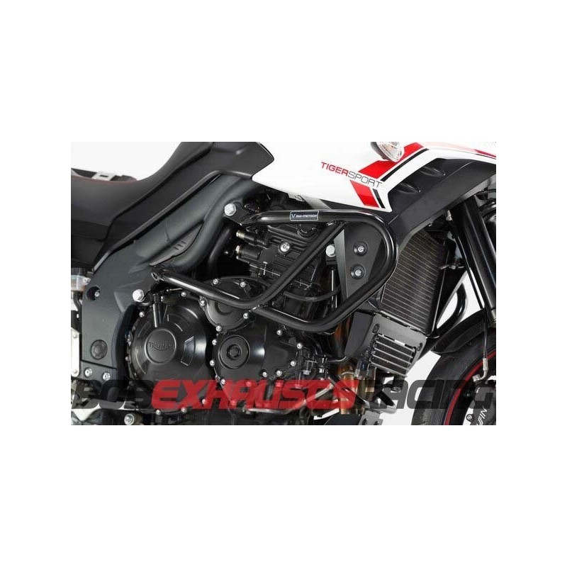 Engine side guards. Black. Triumph Tiger 1050 Sport (13-)