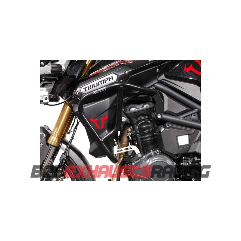 Engine side guards. Black. Triumph Tiger 1200 Explorer (11-15