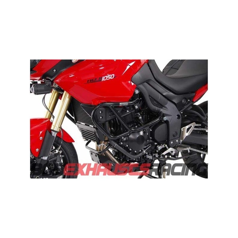 Engine side guards. Black. Triumph Tiger 1050 (06-12) / SE (11-12).