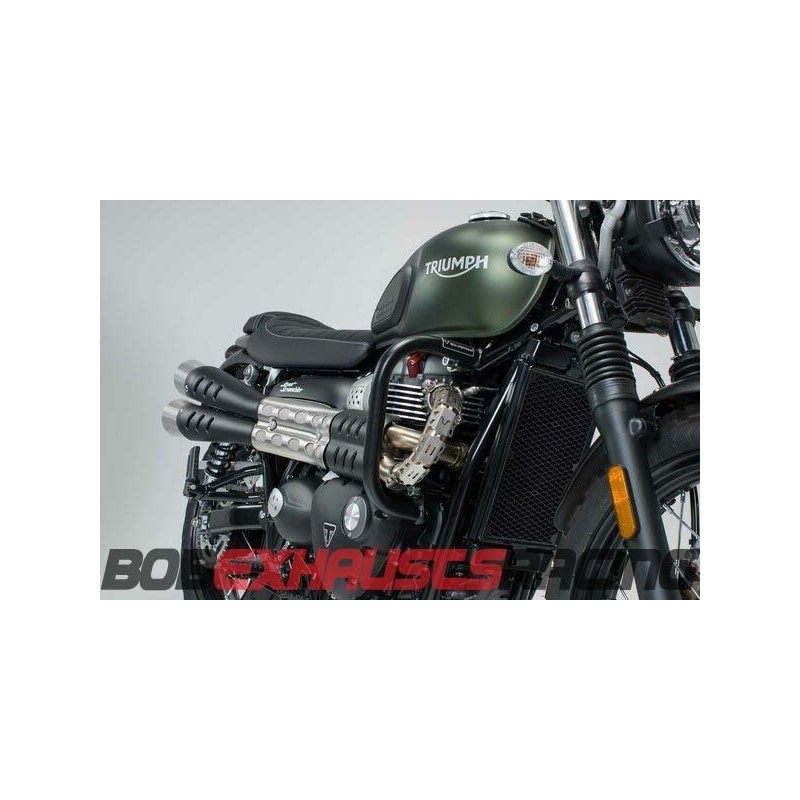 Engine side guards. Black. Street Scrambler, Bonneville Bobber/Speedm