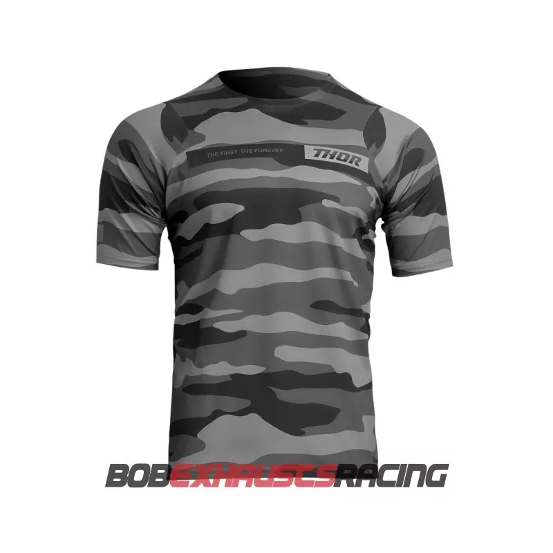 THOR MAILLOT MANGA CORTA ASSIST CAMO DARK GREY