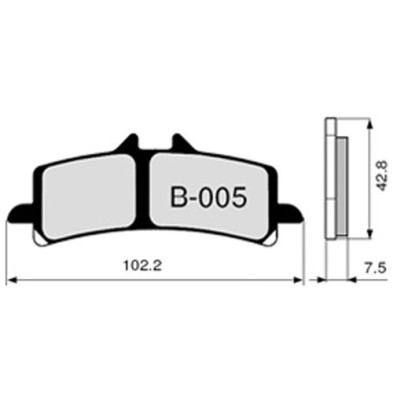 ZCOO BRAKE PAD B005 EXC ENDURANCE