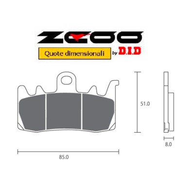 ZCOO PASTILLA DE FRENO B007 EX RACE