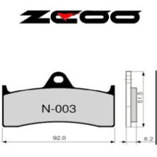 ZCOO PASTILLA DE FRENO N003 EX RACE