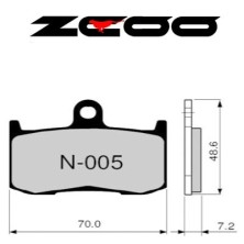 ZCOO PASTILLA DE FRENO N005 EX RACE