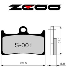 ZCOO BRAKE PAD S001 EXC ENDURANCE