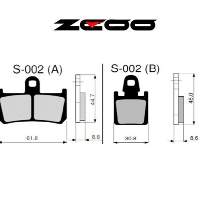 ZCOO BRAKE PAD S002 EXC ENDURANCE