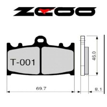 ZCOO PASTILLA DE FRENO T001 EX RACE