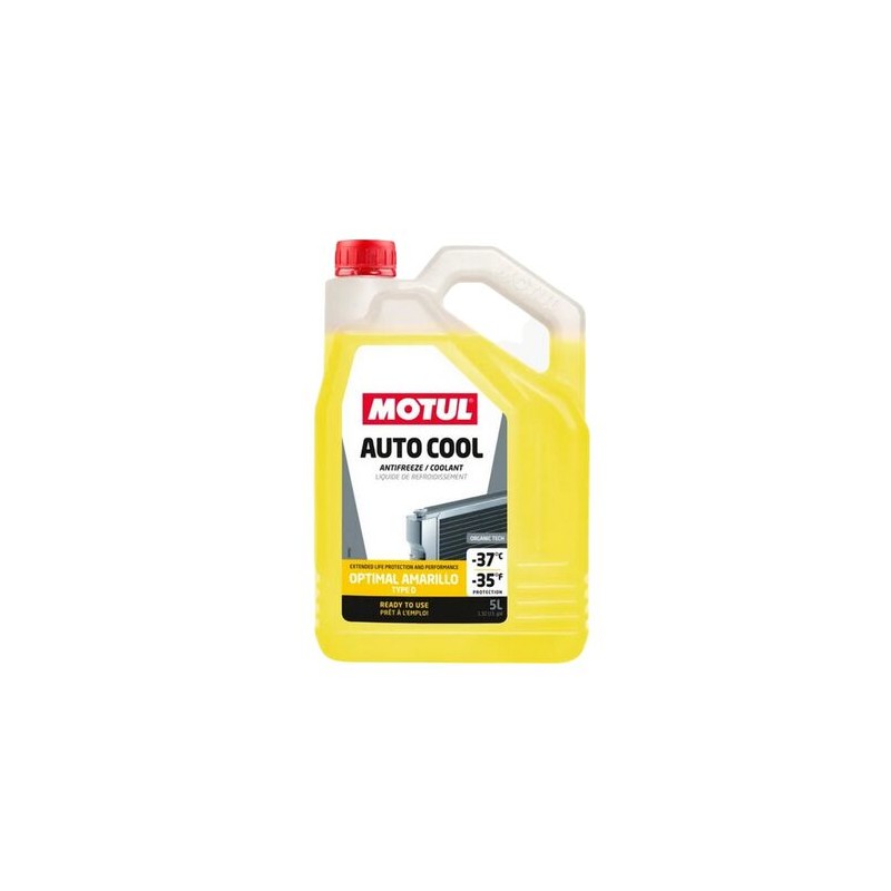 MOTUL ANTICONGELANTE AUTO COOL OPTIMAL AMARILLO -37ºC 5L