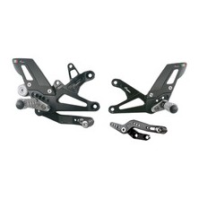 LIGHTECH REAR SETS TRIUMPH DAYTONA 675/765 13-21/ STREET TRIPLE 765 17-22 WITH FOLD UP FOOT PEG