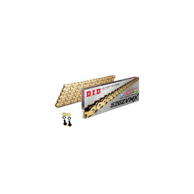 DID CADENA 520 ZVMXGG 120 ESLABONES DORADO