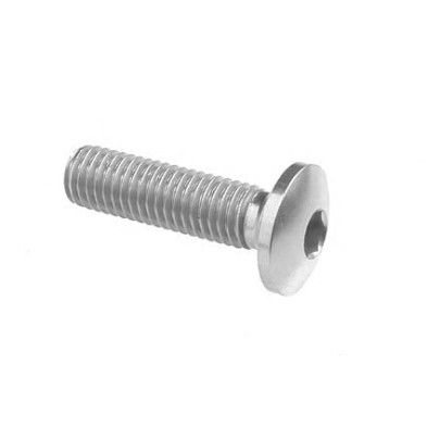 Dome-head Screw Erg. Cl 002 M6 L. 30 head Ø14  Ergal (7075 T6) - 002M6030SIL / SILVER