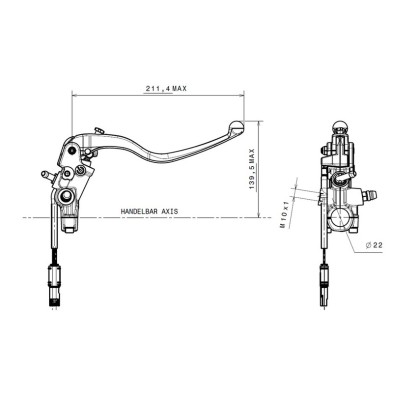 BREMBO BOMBA DE FRENO 18x21mm TITANIO 910.D548.90