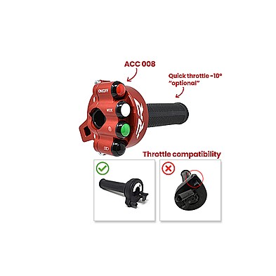 INTEGRATED GAS GRIP BUTTON FOR STREET BMW S1000RR 15-