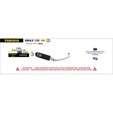 SILENCIOSO URBAN DE ALUMINIO DARK COPA DARK YAMAHA NMAX 125 2021/2024 53544ANN