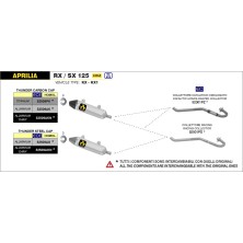 ARROW SILENCIOSO THUNDER DE ALUMINIO DARK Y COPA DE CARBONO 52509AKN