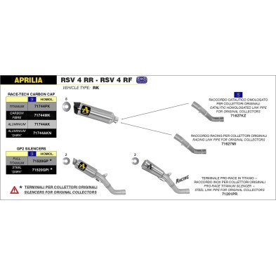 ARROW KIT SILENCIOSO  PRO-RACE 71201PR