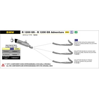 ARROW SILENCIOSO MAXI RACE-TECH ALUMINIO COPA DE CARBONO