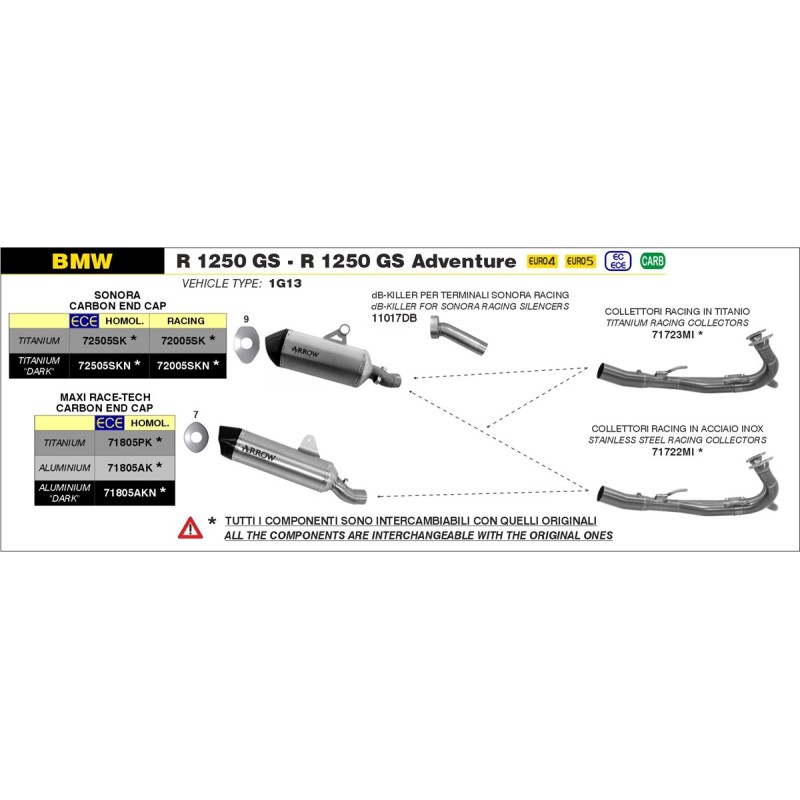 ARROW MANIFOLD RACING 71722MI