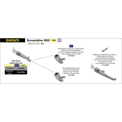 ARROW CATALYTIC CONNECTOR FOR ORIGINAL MANIFOLDS 71673KZ