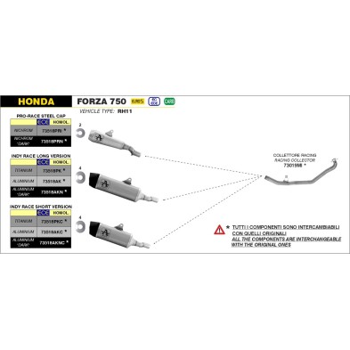 ARROW SILENCIOSO PRO RACE 73518PRI