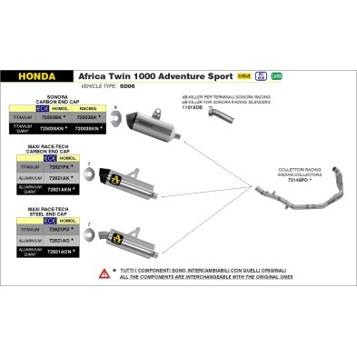 ARROW RACING MANIFOLD HONDA 72149PD