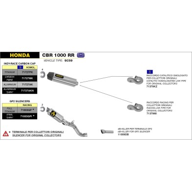 ARROW SILENCER INY-RACE 71727