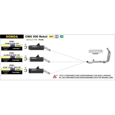 ARROW REBEL RARK SILENCER ALUMINUM COWL DARK 74504RBA