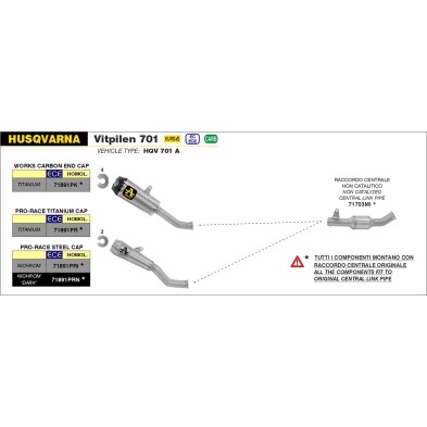 ARROW SILENCIOSO PRO-RACE HUSQVARNA  71891