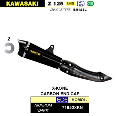 ARROW SILENCER X-KONE KAWASAKI 71952XKN