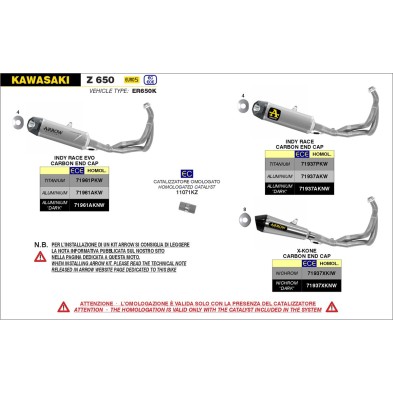 ARROW SISTEMA COMPLETO INDY-RACE EVO  71961