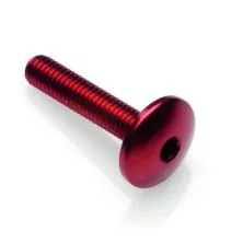 Dome-head Screw Erg. Cl 003 M6 L. 20 head Ø17  Ergal (7075 T6) - 003M6020ROS / RED