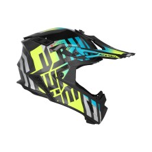 ACERBIS CASCO STEEL CARBON 22-06 TURQUESA / BLACK / FLUO YELLOW