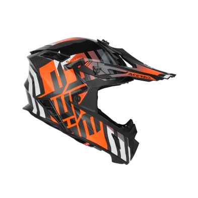 ACERBIS CASCO STEEL CARBON 22-06 NARANJA FLUO/ NEGRO