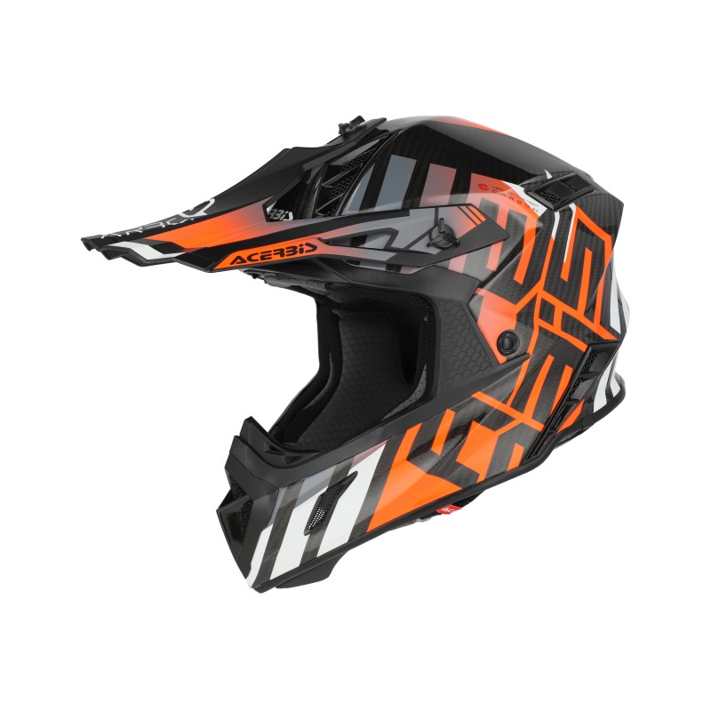 ACERBIS CASCO STEEL CARBON 22-06 NARANJA FLUO/ NEGRO