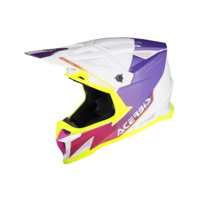 ACERBIS CASCO T711 BLANCO / MORADO