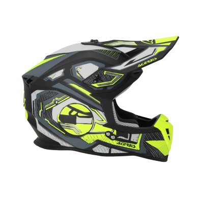 ACERBIS CASCO LINEAR 22-06 NEGRO / AMARILLO FUOR MATE