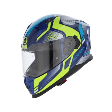 ACERBIS CASCO X-WAY GRAPHIC AZUL / AMARILLO BRILLO