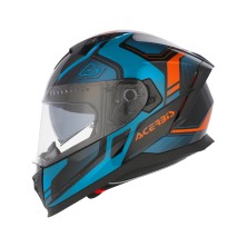 ACERBIS CASCO X-WAY GRAPHIC AZUL / NARANJA BRILLO