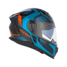 ACERBIS CASCO X-WAY GRAPHIC AZUL / NARANJA BRILLO