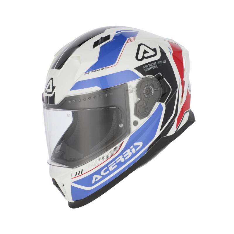 ACERBIS CASCO X-WAY GRAPHIC BLANCO / AZUL BRILLO