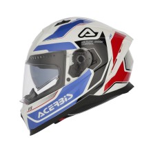 ACERBIS CASCO X-WAY GRAPHIC BLANCO / AZUL BRILLO