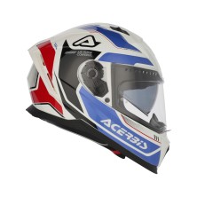 ACERBIS CASCO X-WAY GRAPHIC BLANCO / AZUL BRILLO