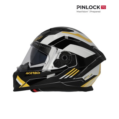 ACERBIS X-WAY GRAPHIC HELMET BLACK / YELLOW