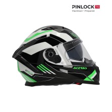 ACERBIS X-WAY GRAPHIC HELMET BLACK / GREEN