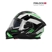 ACERBIS X-WAY GRAPHIC HELMET BLACK / GREEN