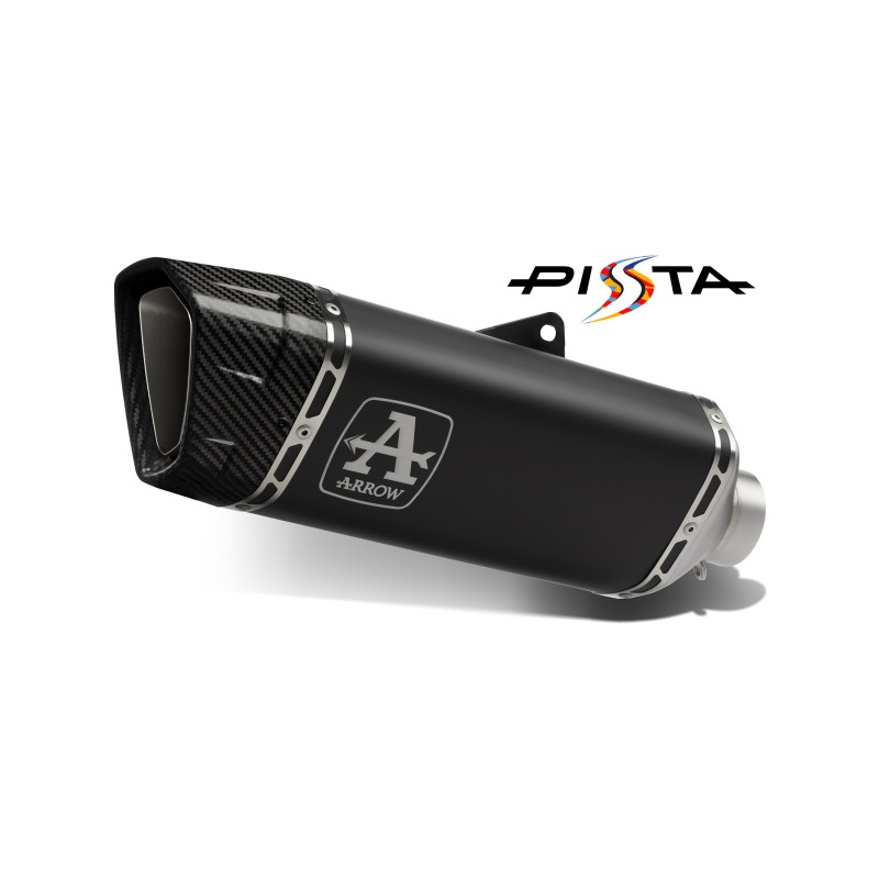 ARROW EXHAUSTS PISTA FOR RSV4 1100 FACTORY 21-24  BLACK TITANIUM CARBON END CAP